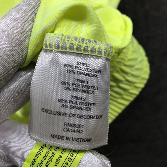 MPG Sleeveless Hoodie Top Womens S Neon Yellow Gray Pullover Active Running - Picture 7 of 9